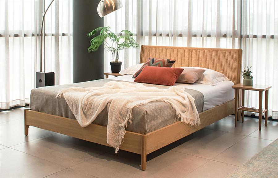 מיטה בשזירת חבל טבעי | simply wood
