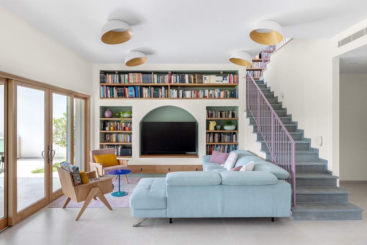 תקווה, ספרים וצבע: תכנון ועיצוב בית פרטי