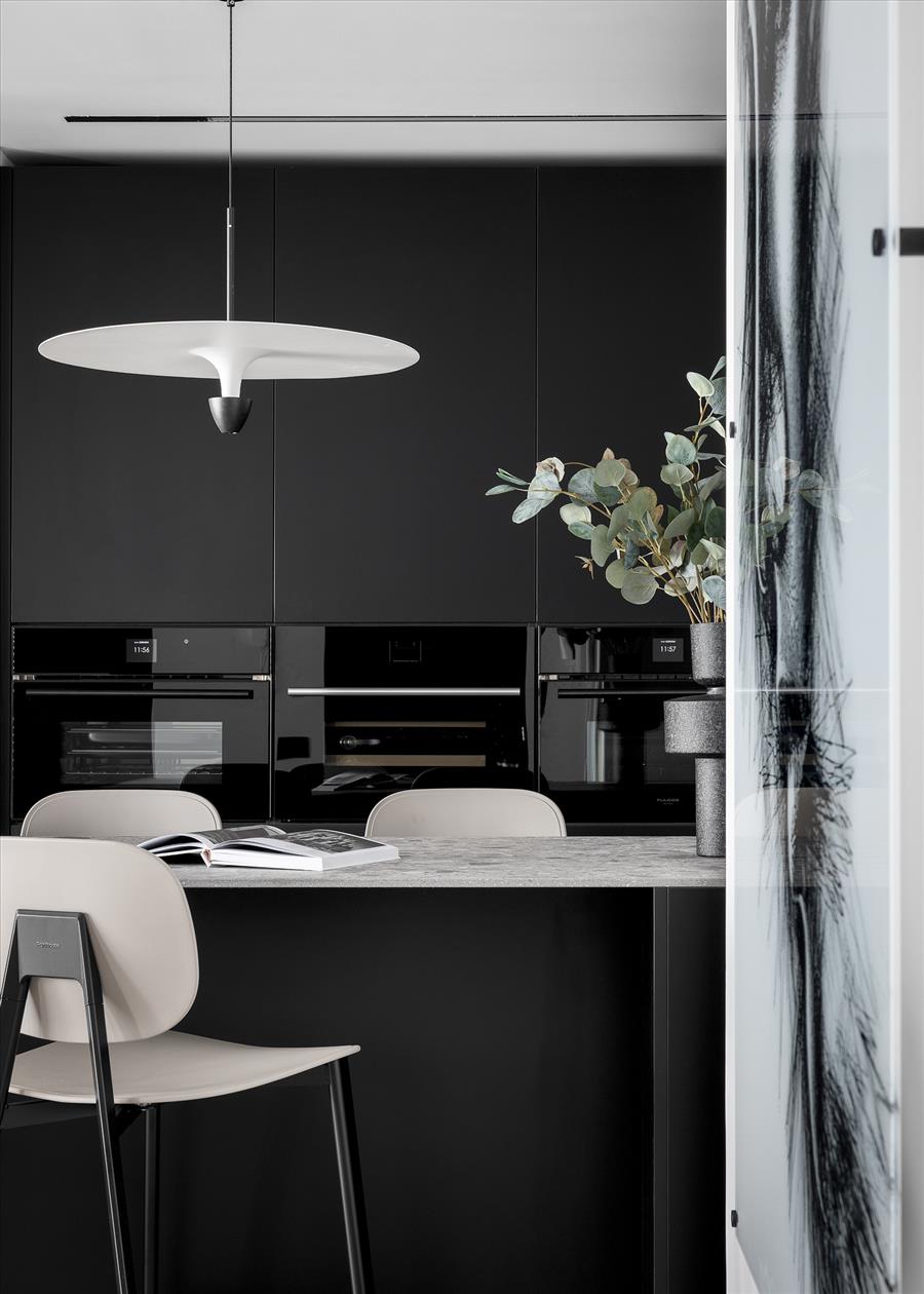 מתאפיין בקווים נקיים בגוונים כהים