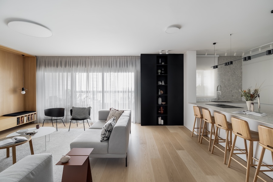 הצרכים הפרקטיים והשפה העיצובית המעודנת חיים יחד בהרמוניה מוקפדת